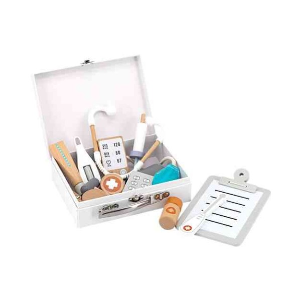 Set Valigetta del Dottore in Legno - Include tanti elementi per stimolare la creatività!
